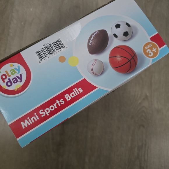 Play Day Sports Ball Set - Brown, White, Orange - Picture 2 of 4